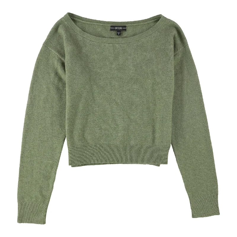 GUESS Womens Solid Pullover Sweater, Green, Medium