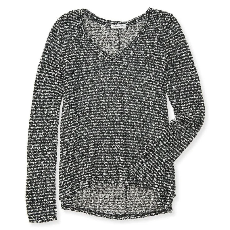 Aeropostale Womens Sheer Textured Pullover Sweater