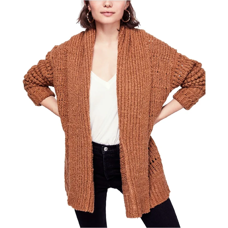 Free People Womens Serene Cardigan Sweater, Brown, X-Small