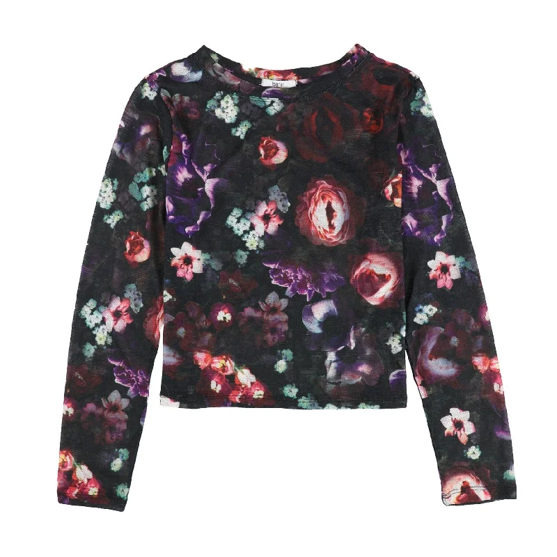 Bar Iii Womens Floral Knit Sweater