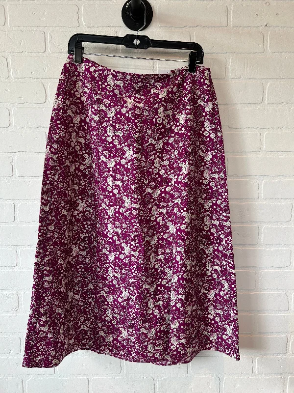 Skirt Maxi By Loft In Purple & White, Size: 6