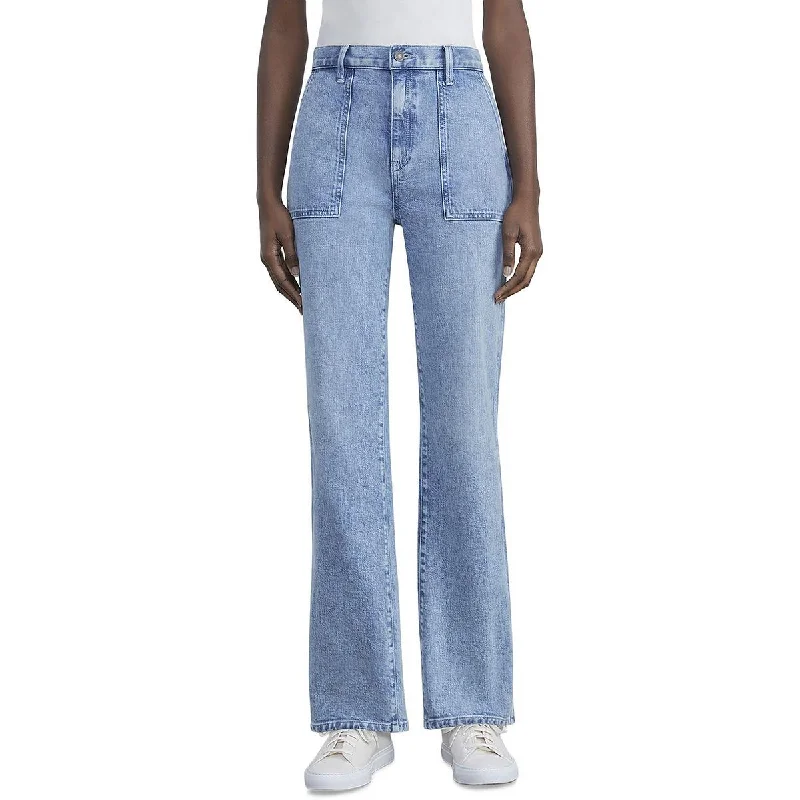 Lafayette 148 New York Womens Pocket High Rise Straight Leg Jeans