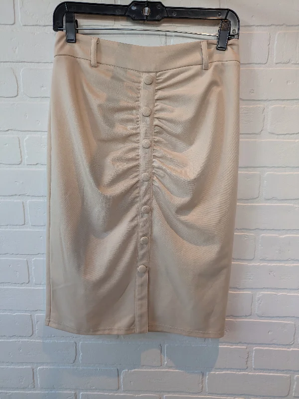 Cream Skirt Midi Cmc, Size 8