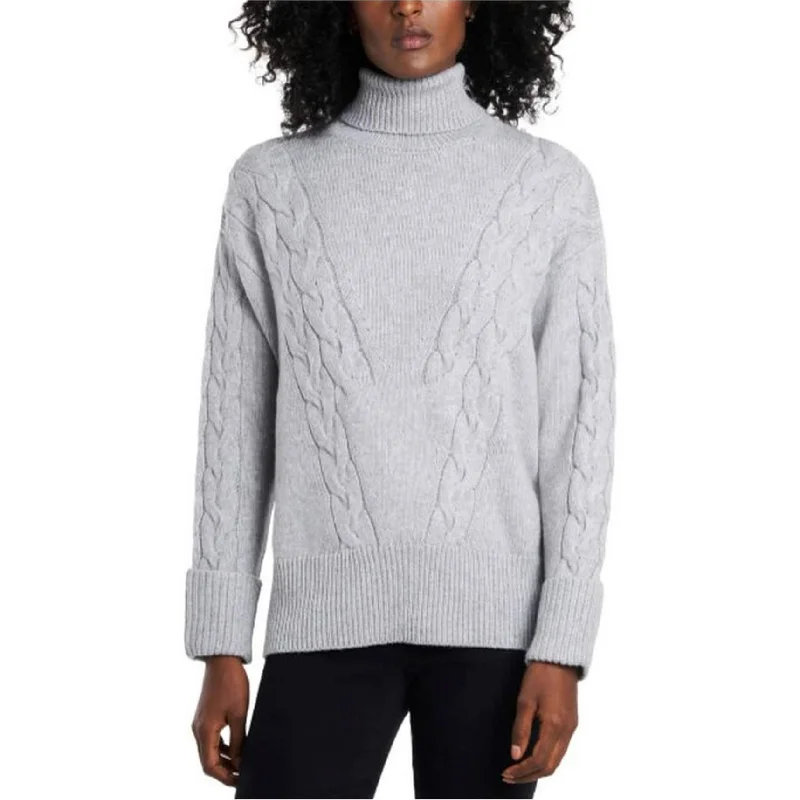 Vince Camuto Womens Cable-Stitch Pullover Sweater