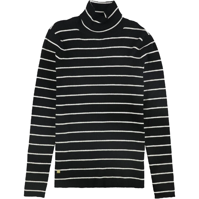 Ralph Lauren Womens Amanda Striped Pullover Sweater, Black, Medium