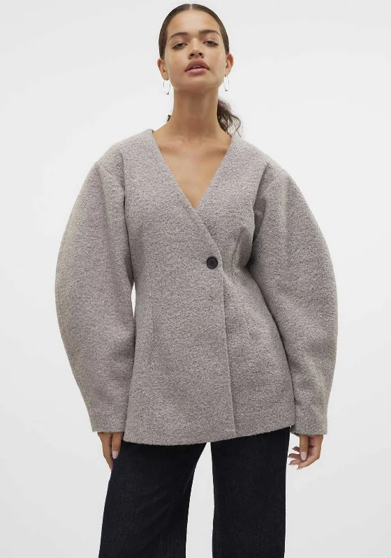 Vero Moda Nina Puff Sleeve Jacket, Beige