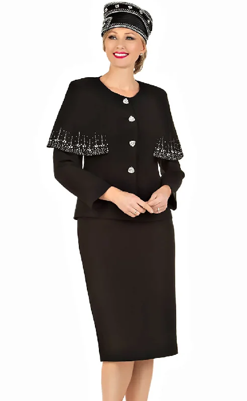 Giovanna Church Suit S0736-Black