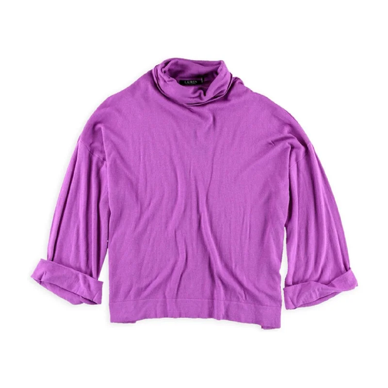 Ralph Lauren Womens Jersey Pullover Sweater, Purple, X-Large