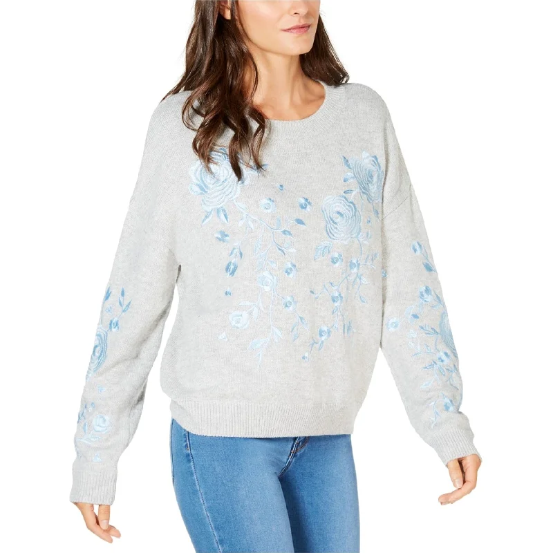 I-N-C Womens Embroidered Pullover Sweater