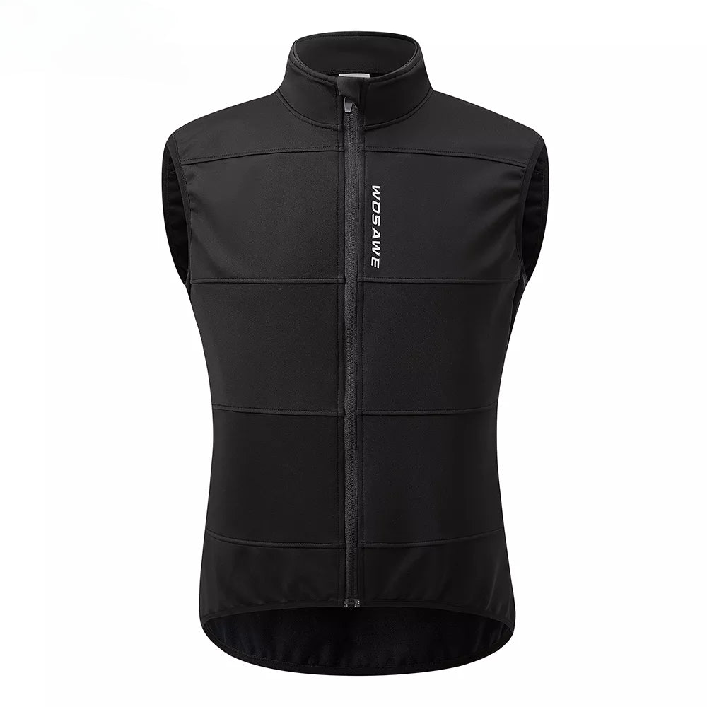 Winter Cycling Vest Warm Up Ciclismo Sleeveless Bike Bicycle Jacket MTB Coat Windproof Cycling Clothing Gilet no pockets