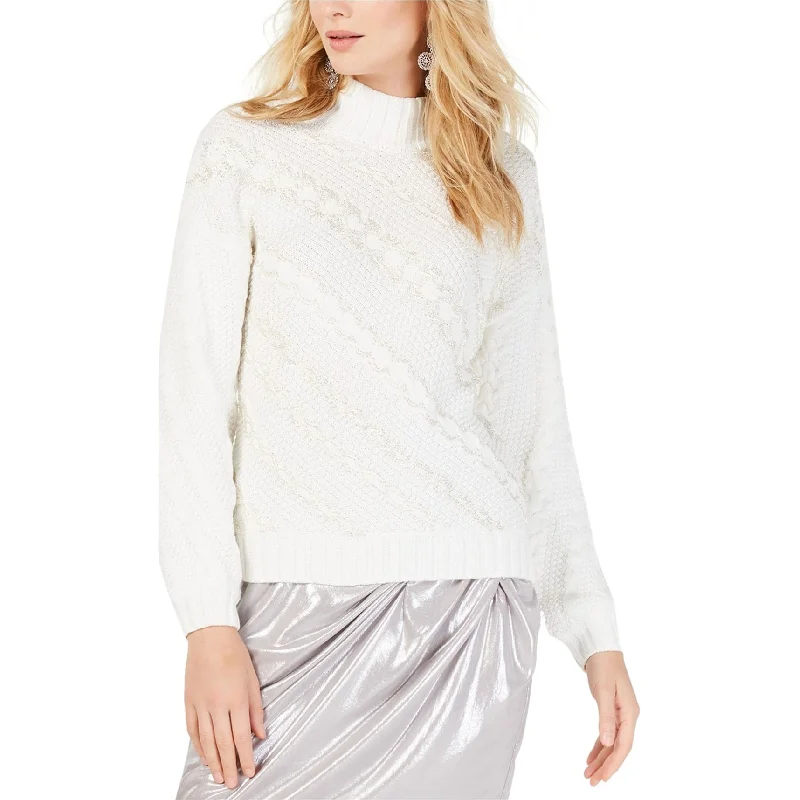 I-N-C Womens Beaded Cable Knit Pullover Sweater