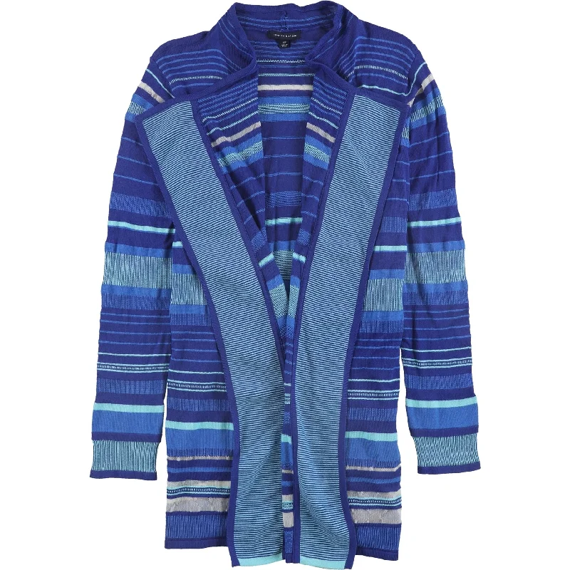 Tommy Hilfiger Womens Striped Open Front Cardigan Sweater