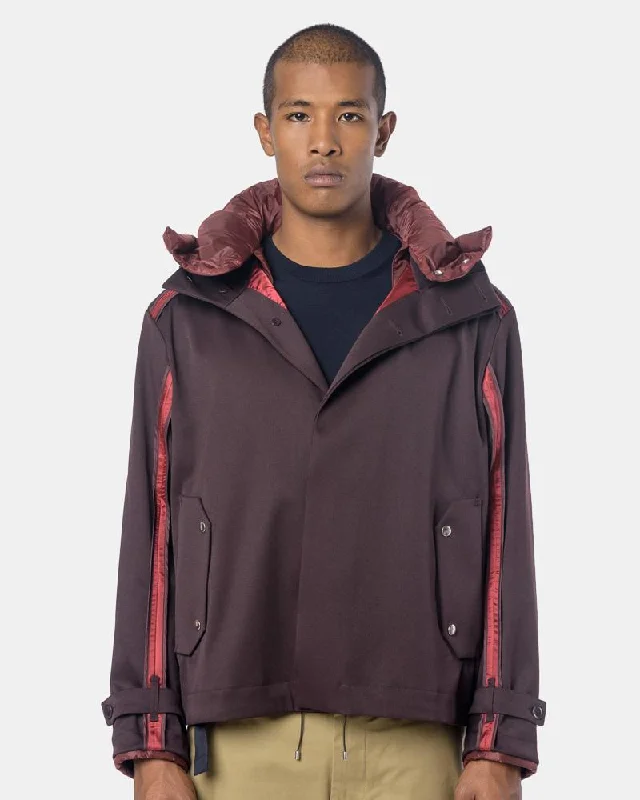 Reverse Seam Blouson in Burgundy