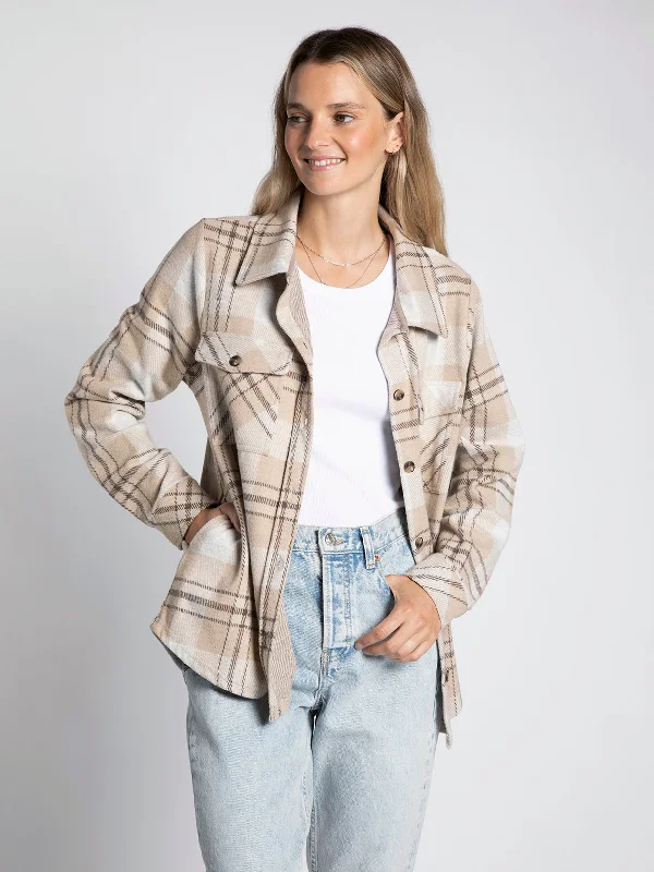 BROWN TAUPE PLAID