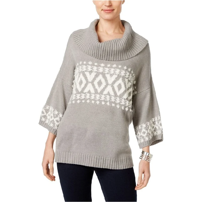 Style & Co. Womens Fair-Isle Cowl Pullover Sweater