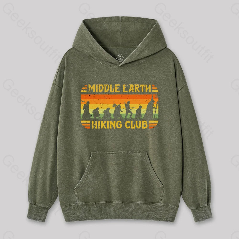 Middle Earth Hiking Club Washed Hoodie