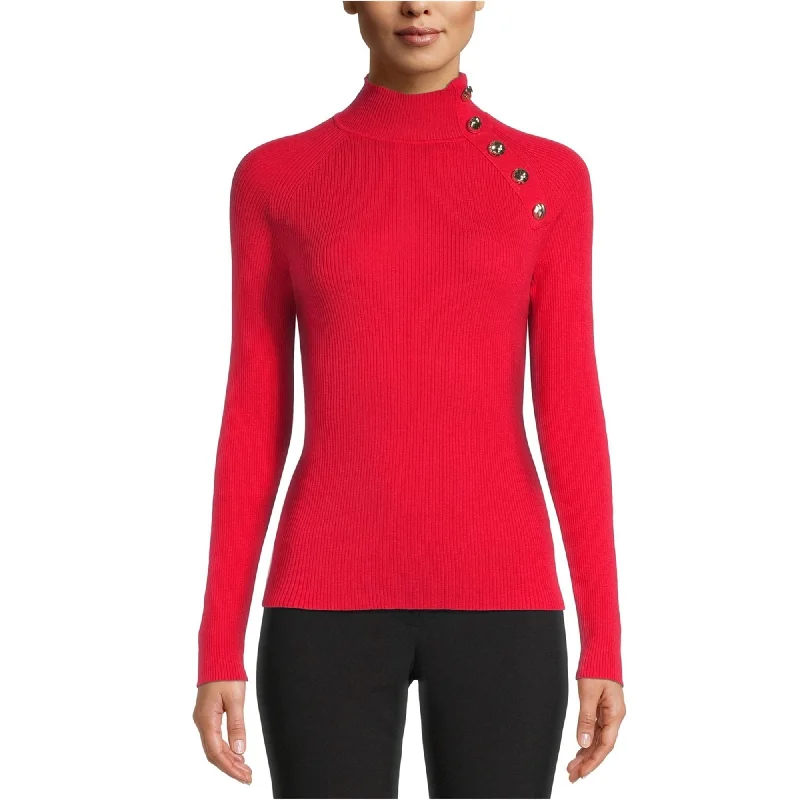 Anne Klein Womens Ribbed Pullover Sweater