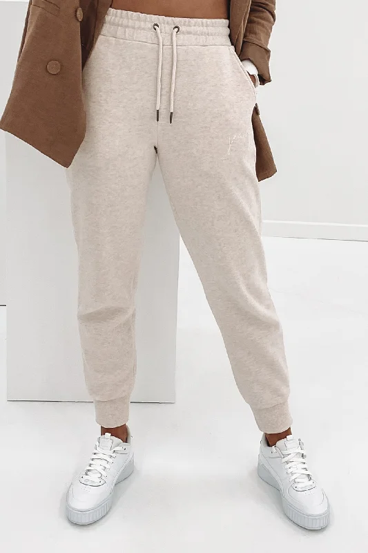 Signature Trackpant Oat Marle